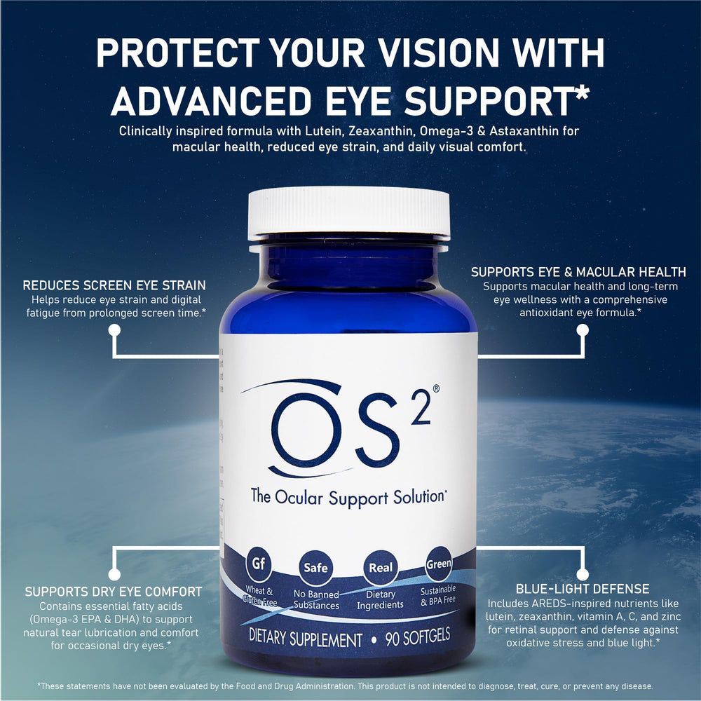 Nugevity OS2 softgels closeup for convenient daily eye support.