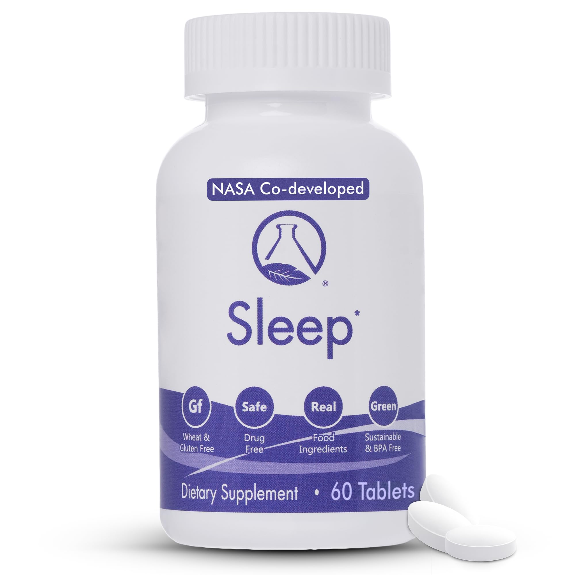 Nugevity Sleeping Aid bottle promotes calm evenings and better sleep onset.