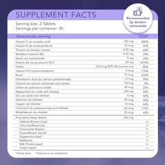 Nugevity Sleeping Aid herbal blend closeup featuring valerian and passionflower.