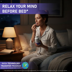 Nugevity Sleeping Aid packaging with NASA technology reference icon.