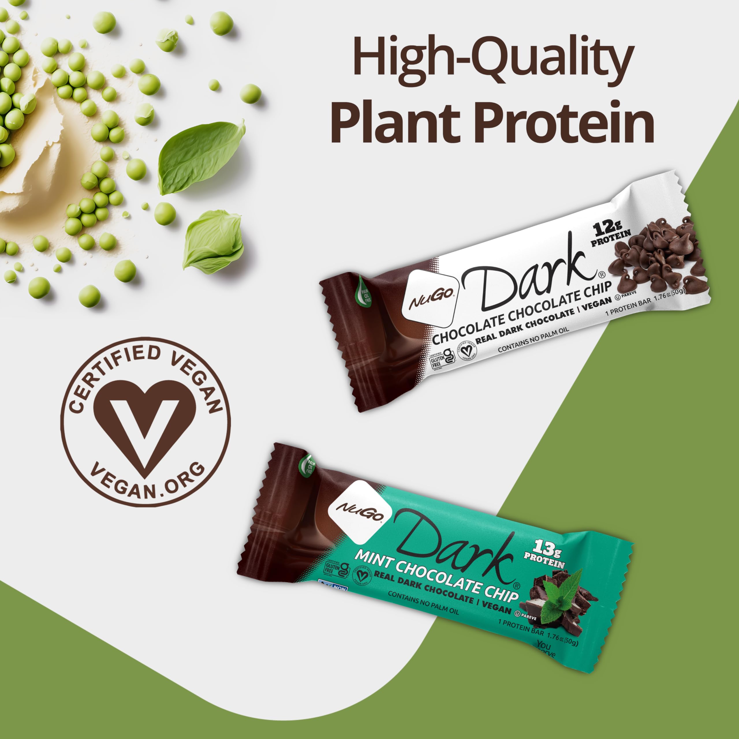 NuGo Dark Chocolate Pretzel Bars ingredients highlight no artificial additives.