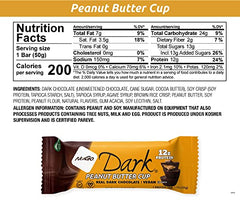 Ready-to-eat NuGo Dark Peanut Butter Cup bar for desk or gym bag
