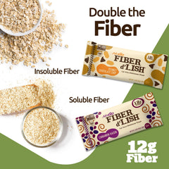NuGo Fiber d'Lish Blondie packaging on shelf signaling non-GMO and vegan options