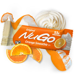 NuGo Orange Smoothie package emphasizes non-GMO ingredients and gluten-free trust.
