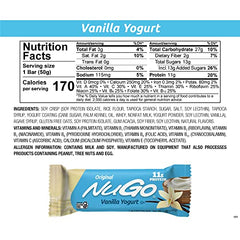 NuGo Original Churro bar packaging, grab-and-go protein option.