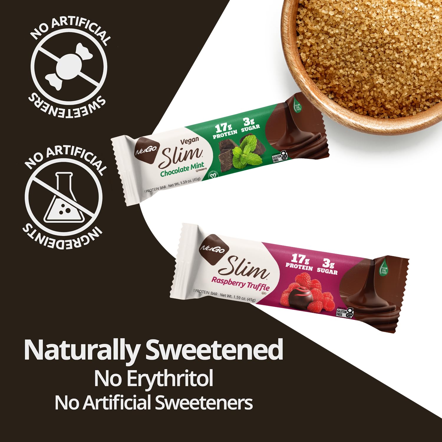 NuGo Slim on a desk, ready-to-go keto-friendly snack.
