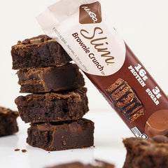 Cross-section view of NuGo Slim Raspberry Truffle bar showing creamy filling.