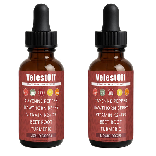 Nukupuns Velestoff Cayenne Drops bottle highlighting cayenne for natural vitality and circulation support.