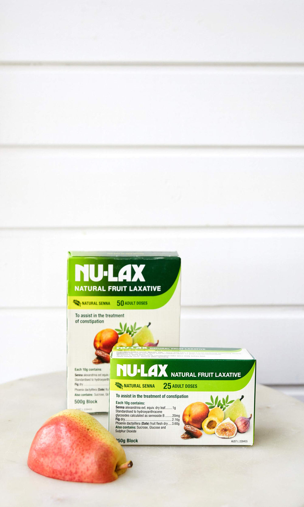 NULAX Fruit Laxative Block with figs-dates-apricots delivers natural fiber for routine support.