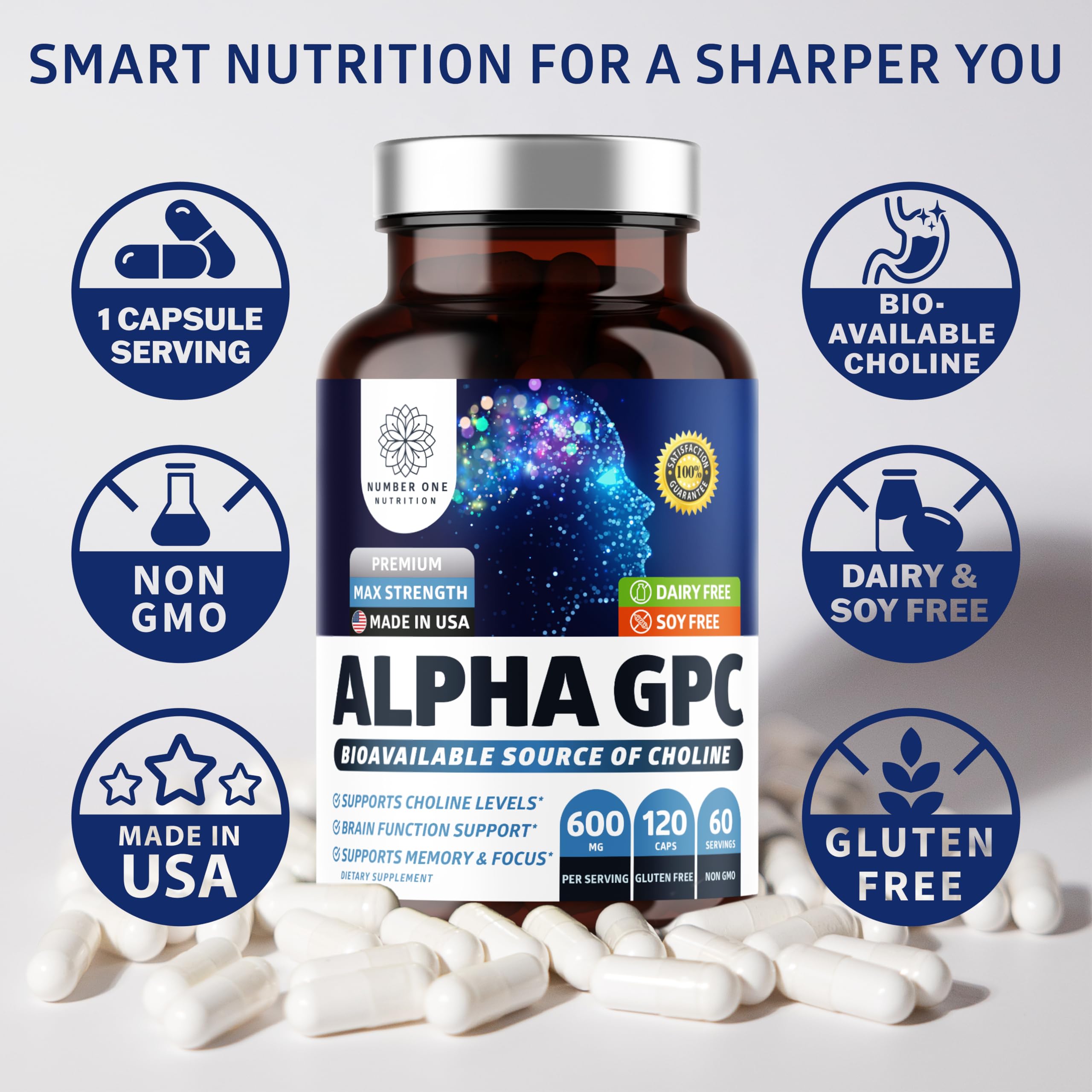 Number One Nutrition Alpha GPC travel-ready pack for on-the-go support
