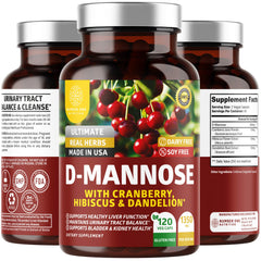 Number One Nutrition D Mannose 1350mg bottle showcasing high-strength urinary support