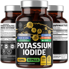 Number One Nutrition potassium iodide tablets bottle for convenient daily dosing.