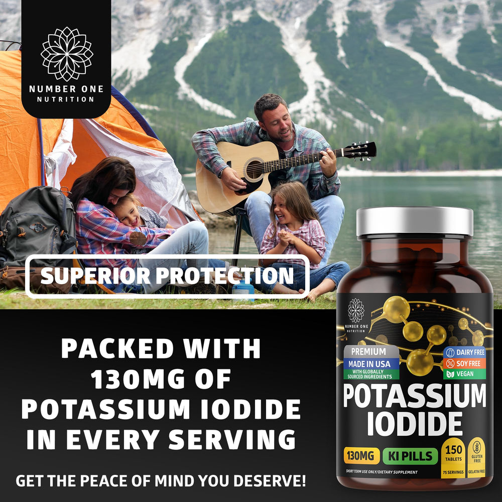 Front packaging of Number One Nutrition KI 150 count.