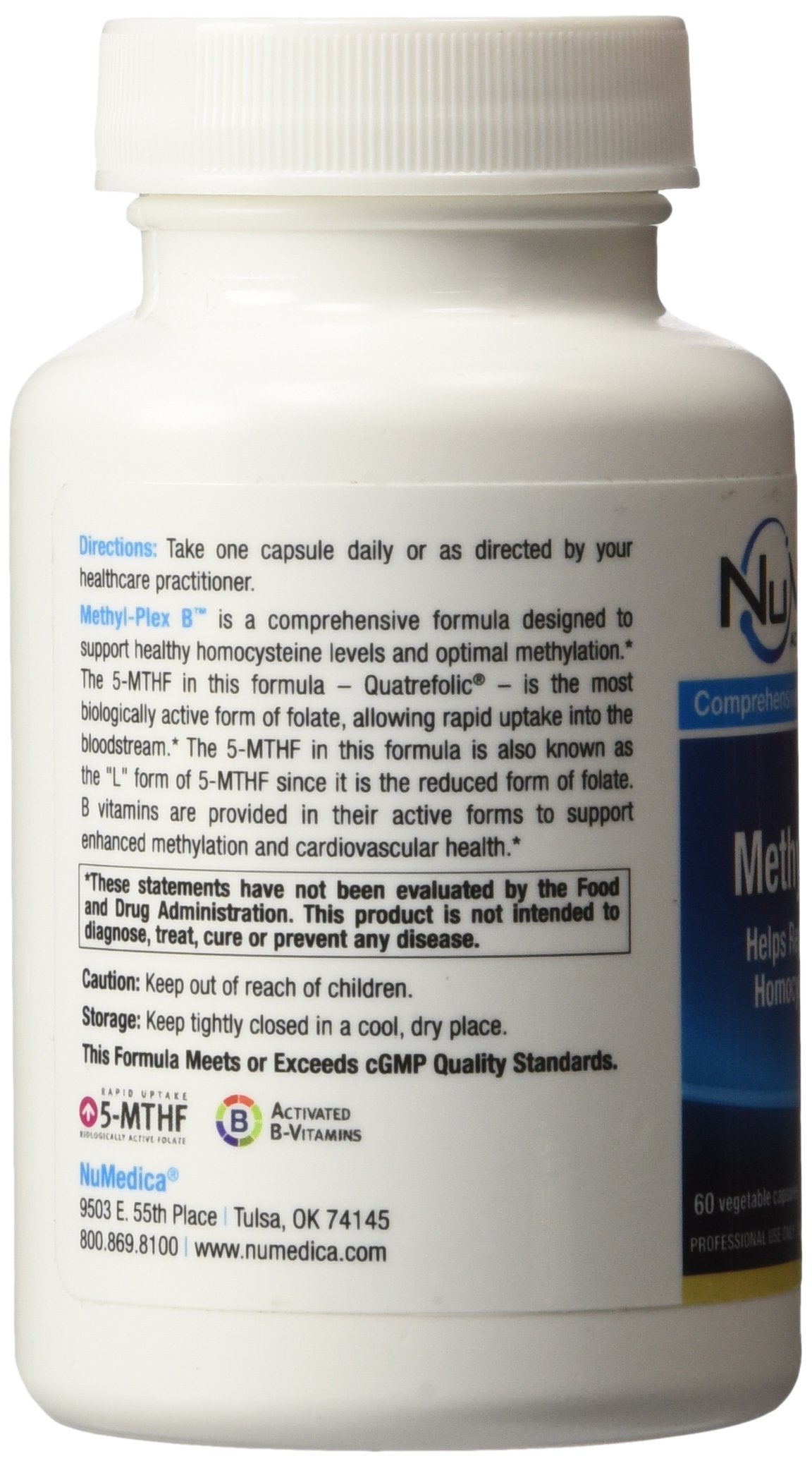 NuMedica Methyl-Plex B vegetarian capsules on a clean backdrop