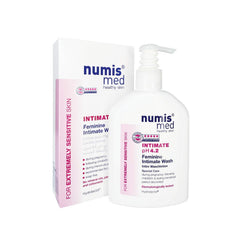 Numis Med feminine wash bottle for daily gentle cleansing of sensitive skin.