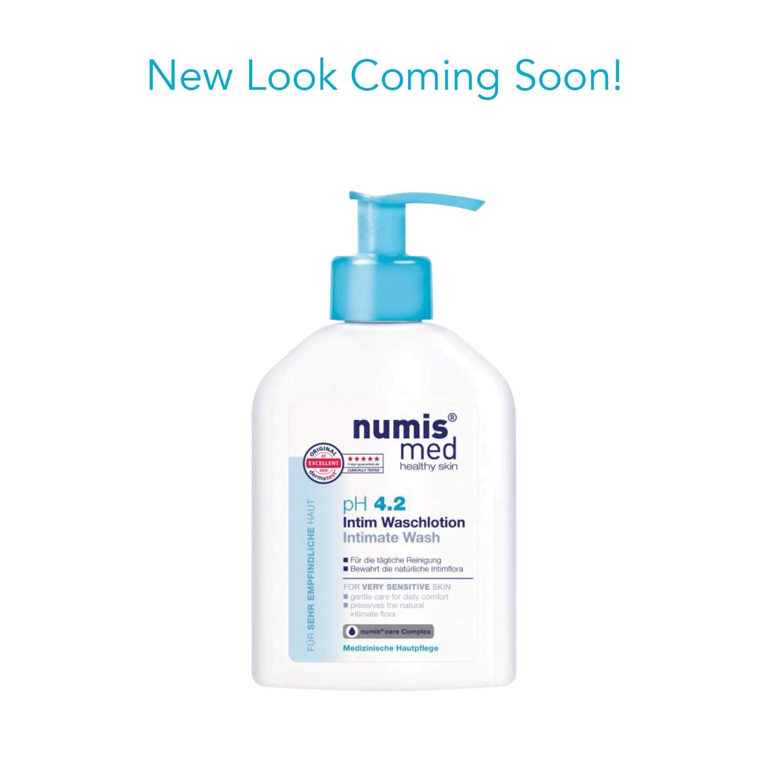 Numis Med label confirms dermatologist-tested intimate care.