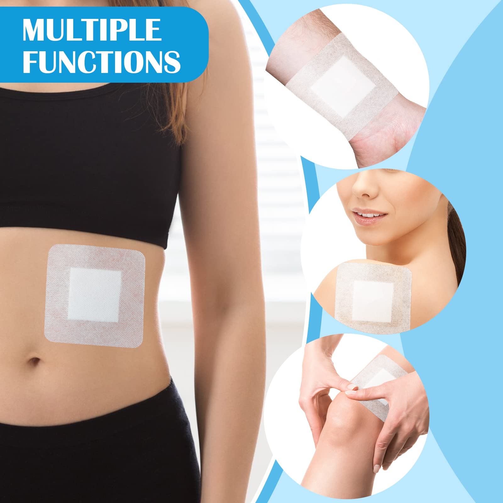 Nuogo island dressing absorbing pad close-up demonstrates absorbent core keeps the wound dry.