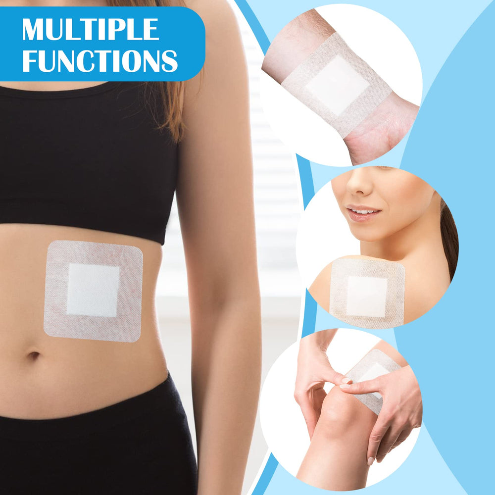 Nuogo island dressing absorbing pad close-up demonstrates absorbent core keeps the wound dry.