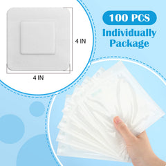 Nuogo island dressing adhesive border close-up highlights breathable nonwoven fabric.