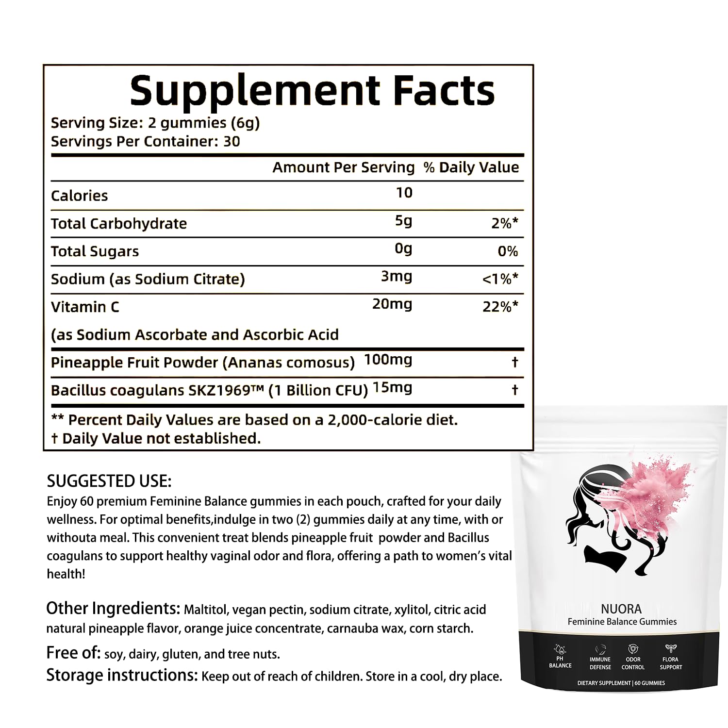Nuora Feminine Balance Gummies bottle ready for daily use on the go.