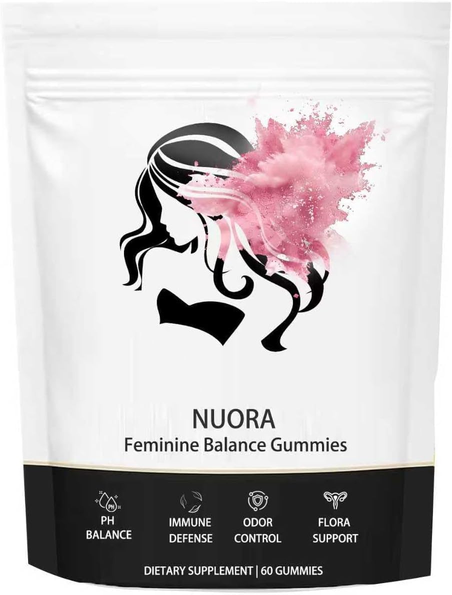 Nuora Feminine Balance Gummies packaging for easy storage and display.