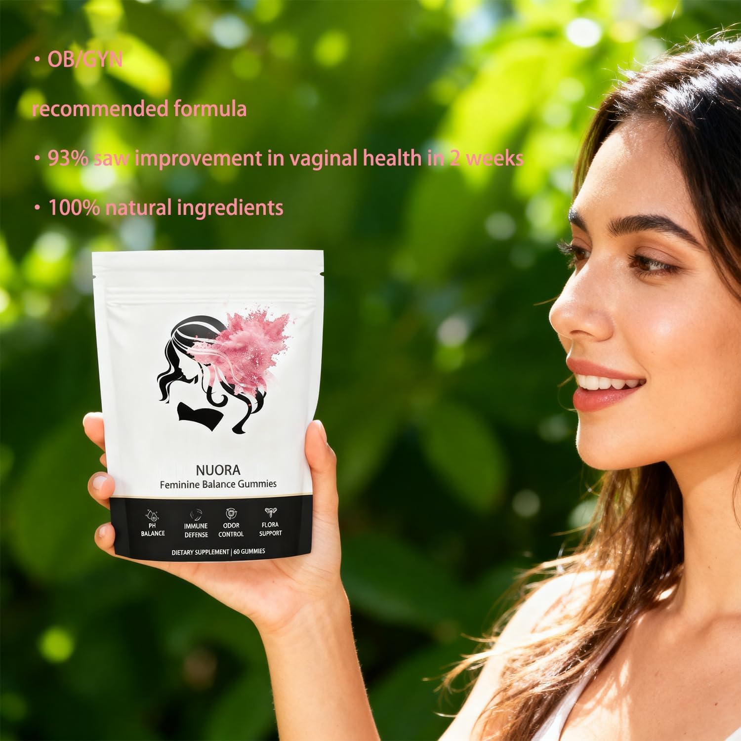 Gummies taken with water during a meal