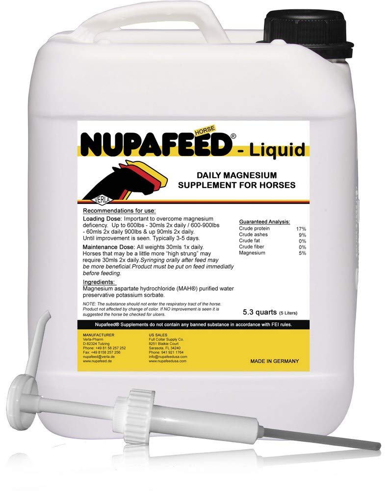 Nupafeed Magnesium Daily Liquid bottle with pump for easy feeding and calmness