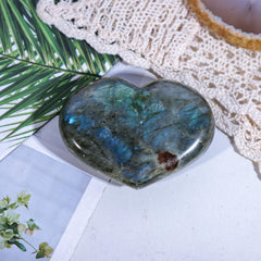 Nupuyai heart stone used as feng shui decor in a living space.