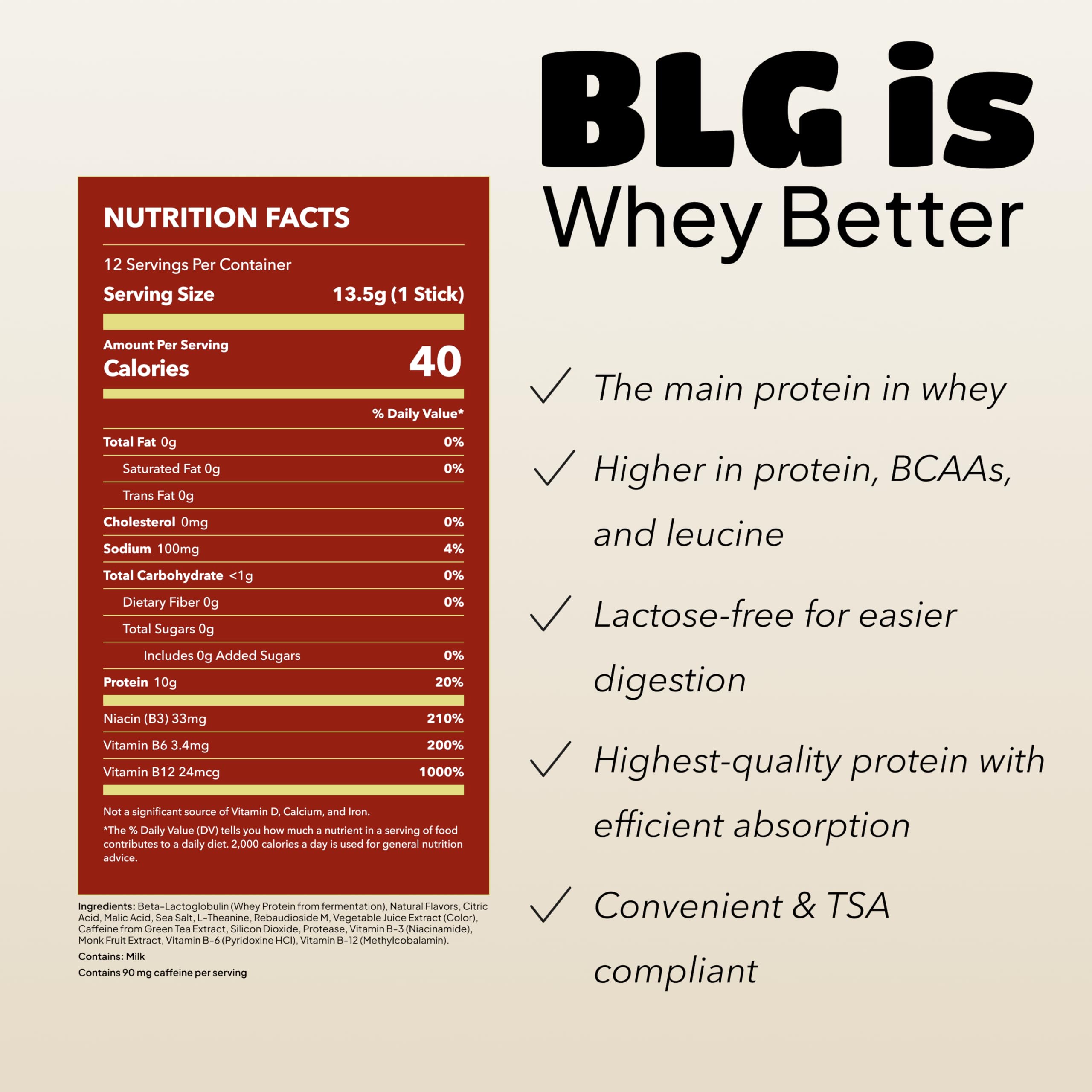 NUR lactose-free formula suited for lactose-sensitive diets.