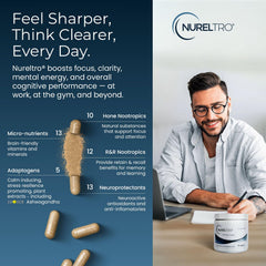 Nureltro daily-use scene suggesting consistent brain support