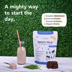 Nurished Cookies & Cream Mighty Milk kids enjoying a nutritious drink