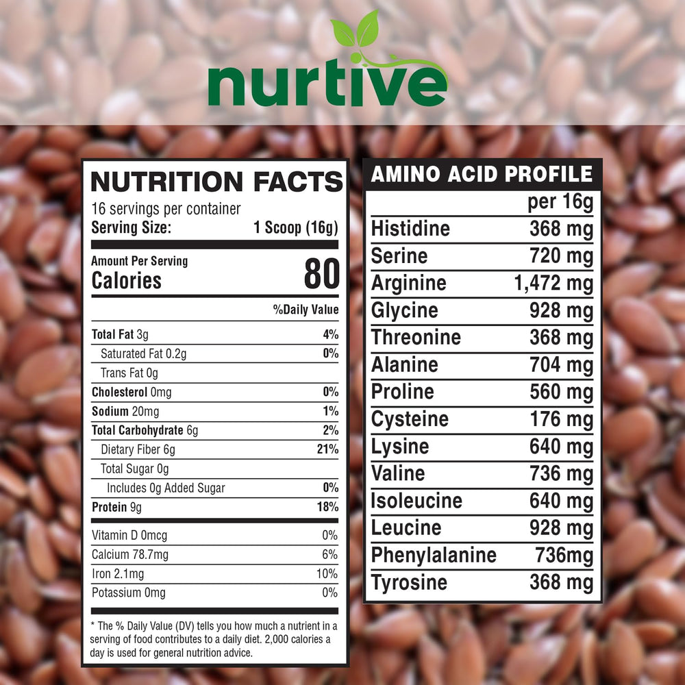 NURTIVE label close-up highlighting gluten-free and non-GMO credentials