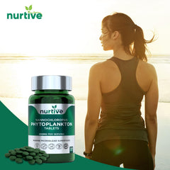 NURTIVE Nannochloropsis tablets third-party tested seal indicating quality