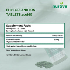 NURTIVE Nannochloropsis tablets travel bottle ready for life on the go