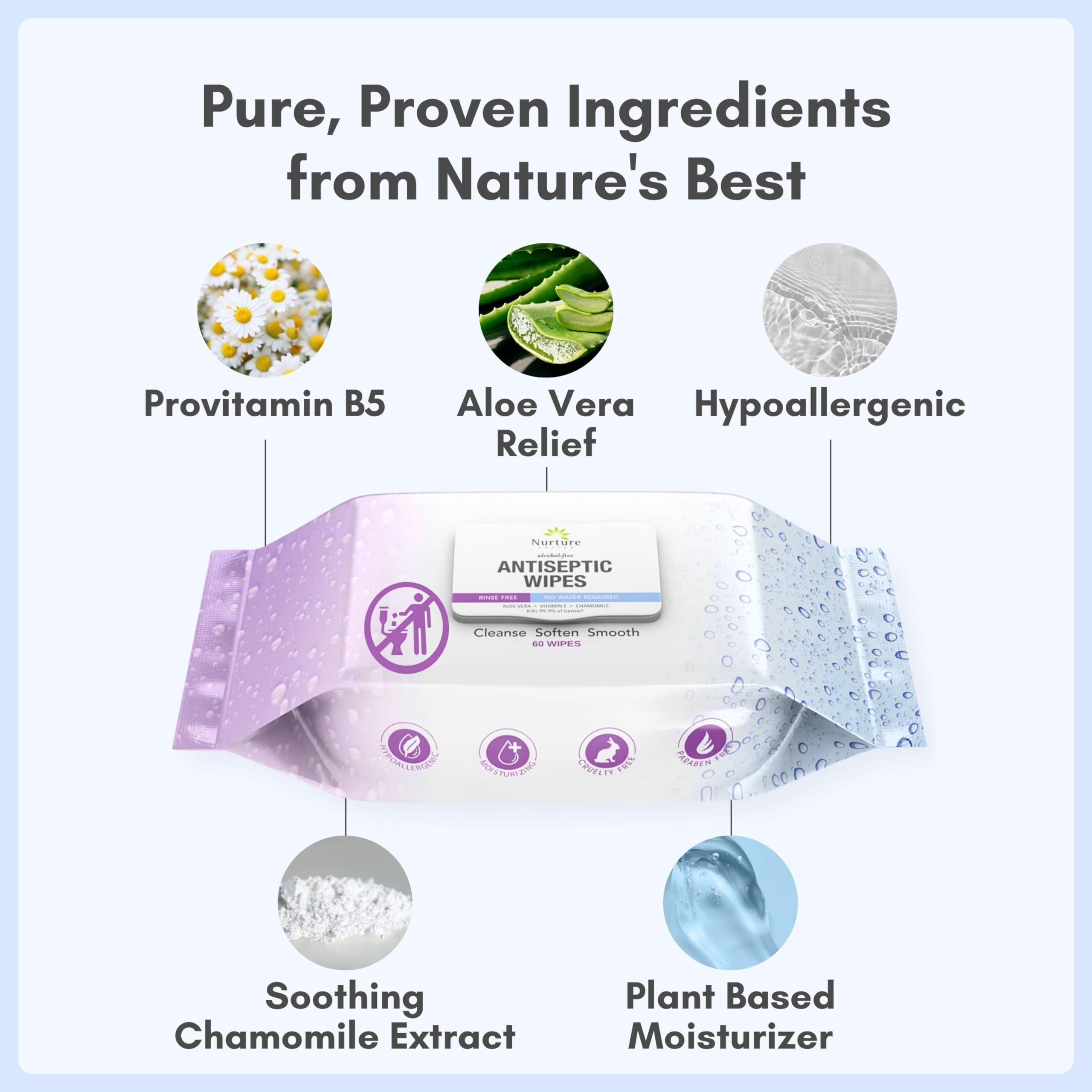 Nurture Valley Nurture XL wipes with Aloe Vera and Vitamin E for skin care.