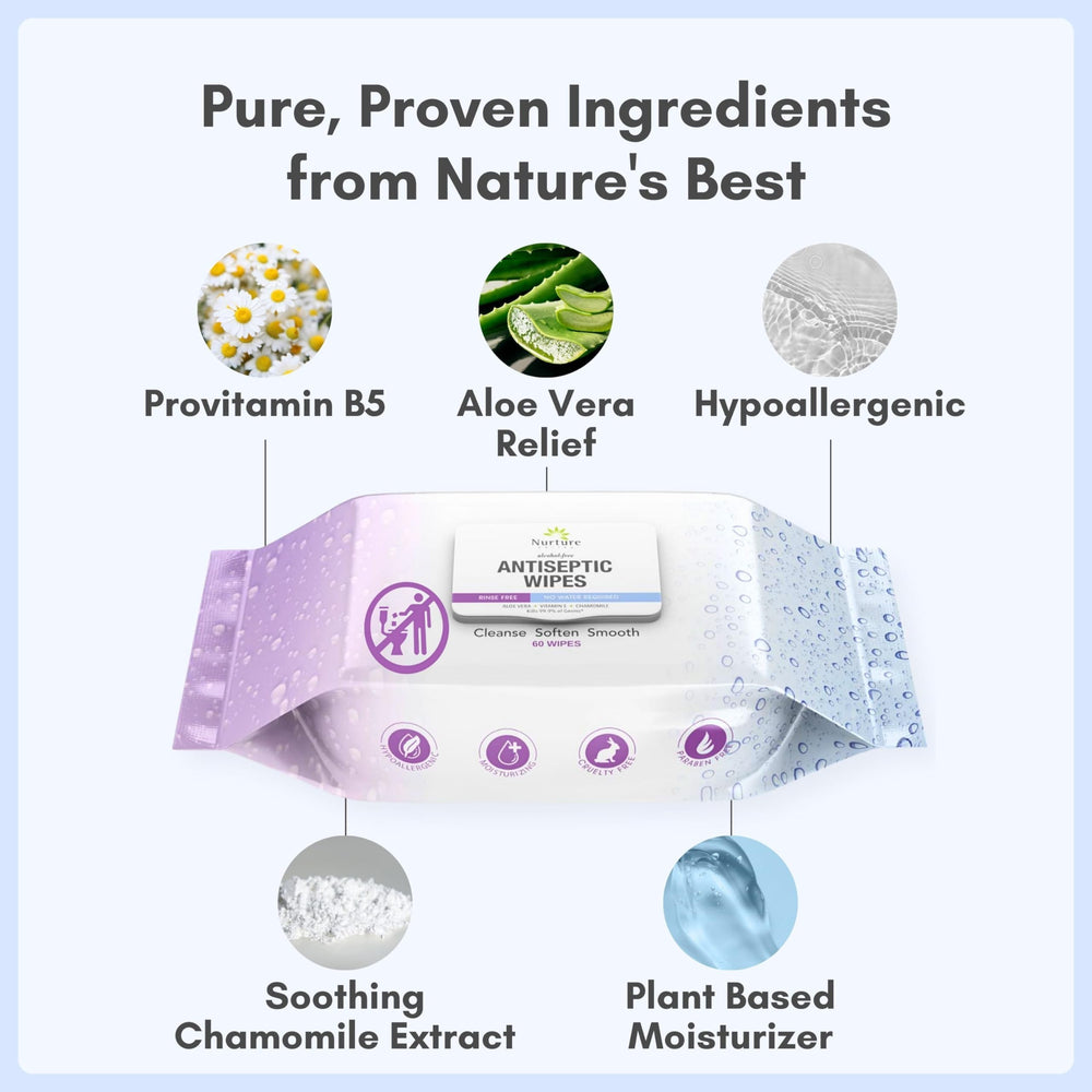 Nurture Valley Nurture XL wipes with Aloe Vera and Vitamin E for skin care.