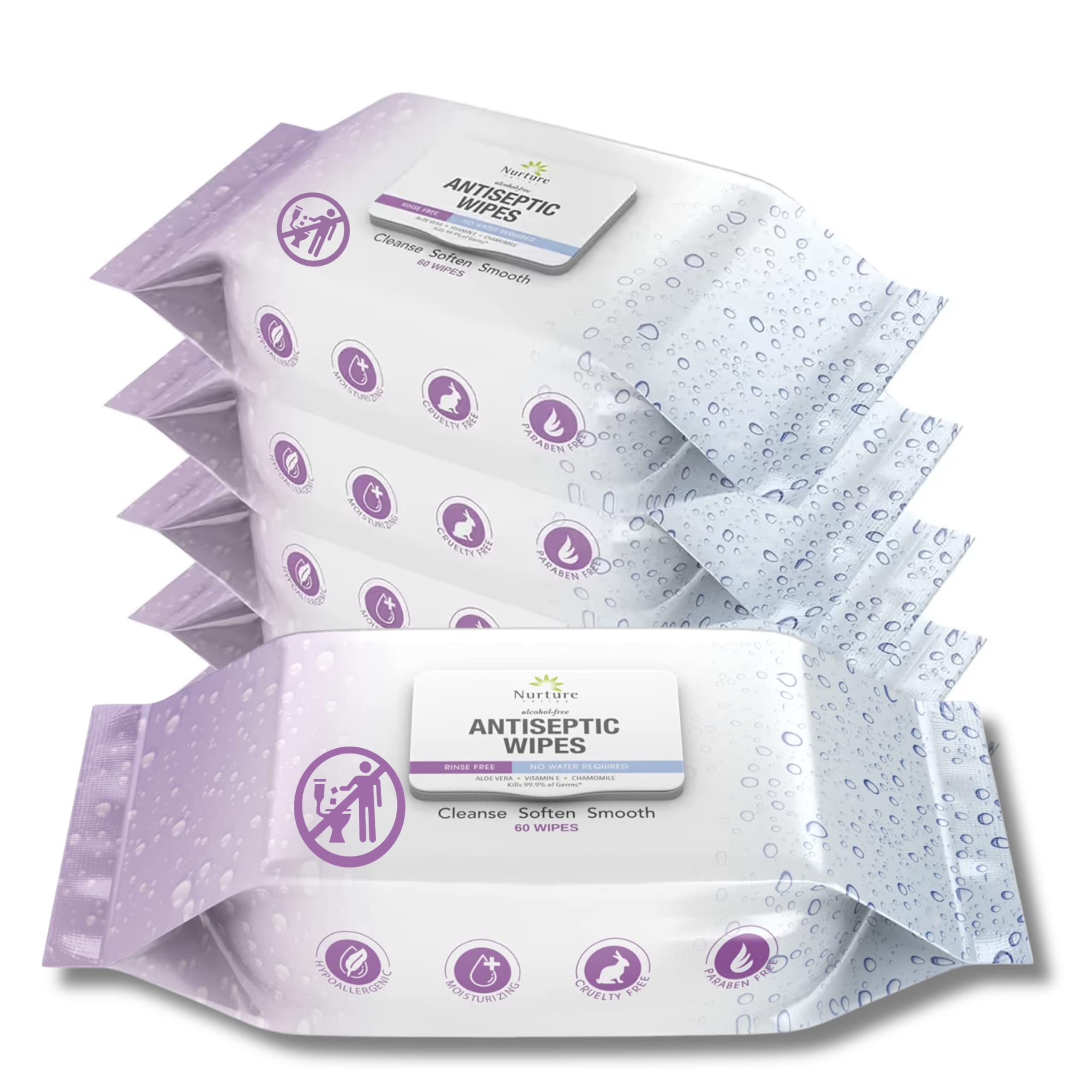 Nurture Valley Nurture XL wipes germ removal on skin with practical convenience.
