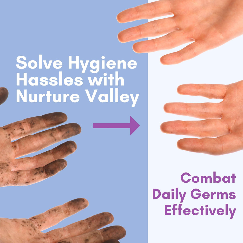 Nurture Valley Nurture XL mini 10-count travel pack for on-the-go cleaning.