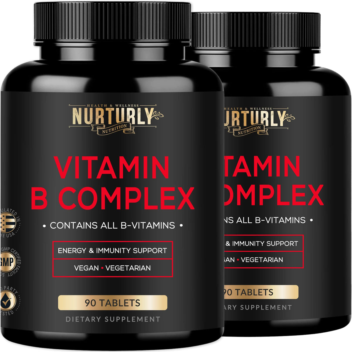 NURTURLY B Complex bottle for daily energy support.