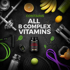 NURTURLY B Complex dosage scoop with tablets.