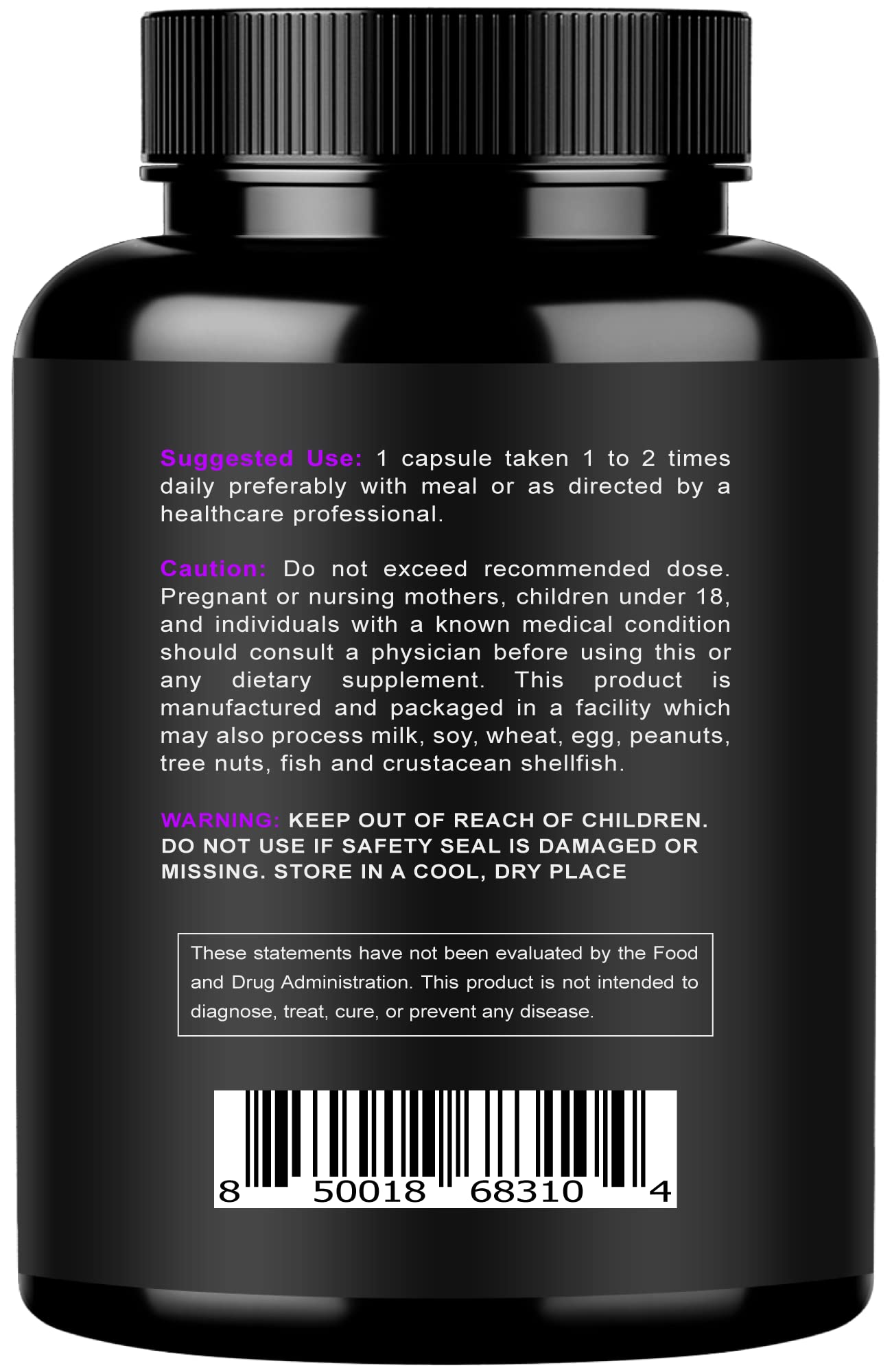 NURTURLY label closeup highlights 500 mg potency for daily supplementation