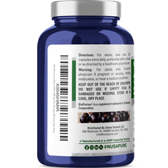 Close-up of NusaPure Acai Berry 50:1 extract label, showcasing potency