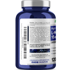 NusaPure Bioperine label highlighting 25000 mcg folate boost