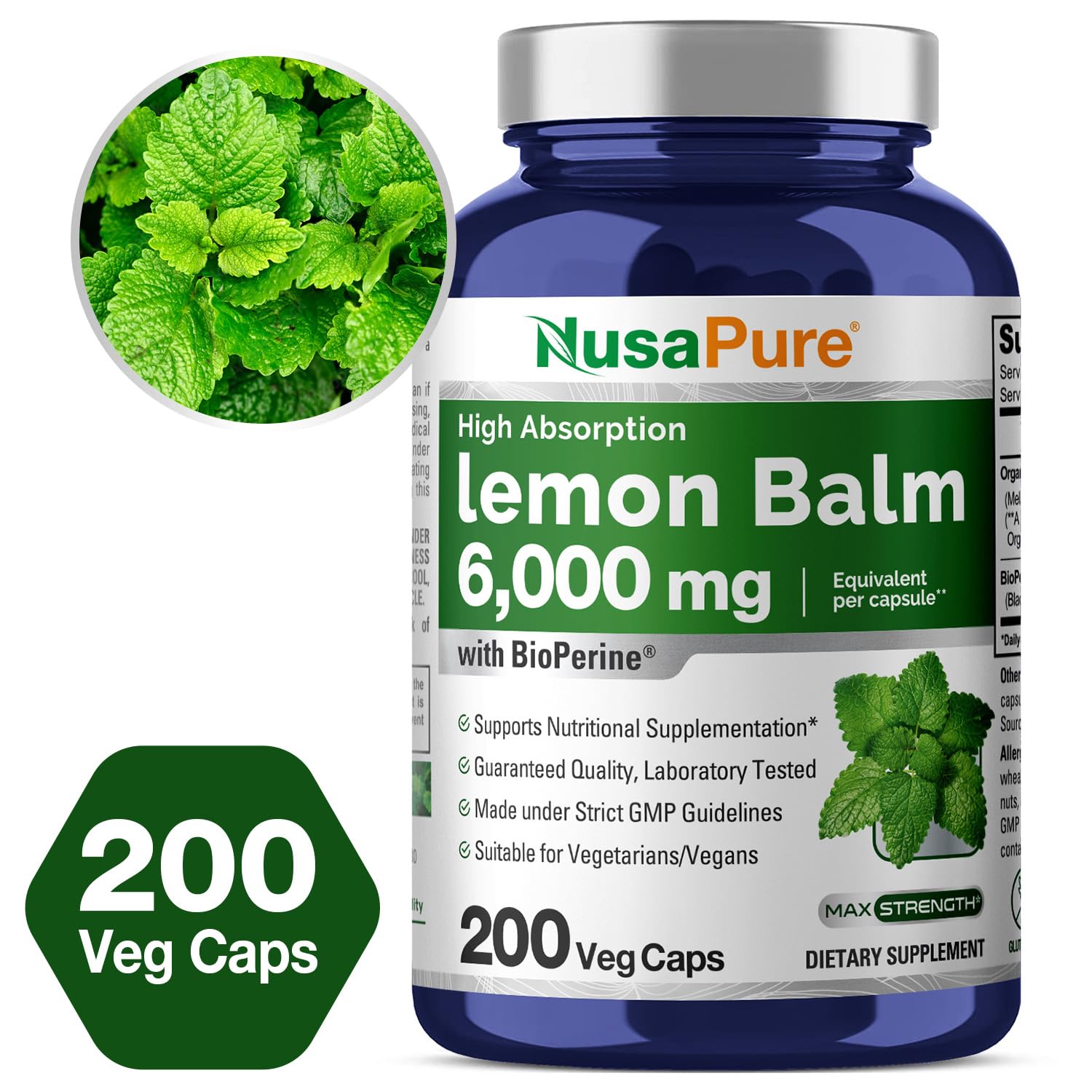 Bioperine on label indicating enhanced absorption benefits