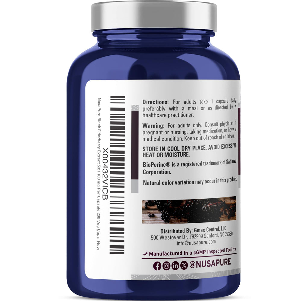 Capsules image from NusaPure emphasizing vegan and Non-GMO formula.