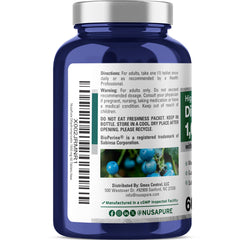 NusaPure DHM 1000mg tablets blister-pack display for a 60-day supply