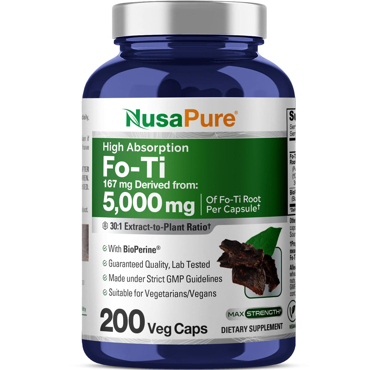 NusaPure Fo-Ti 30:1 Extract bottle for easy daily use