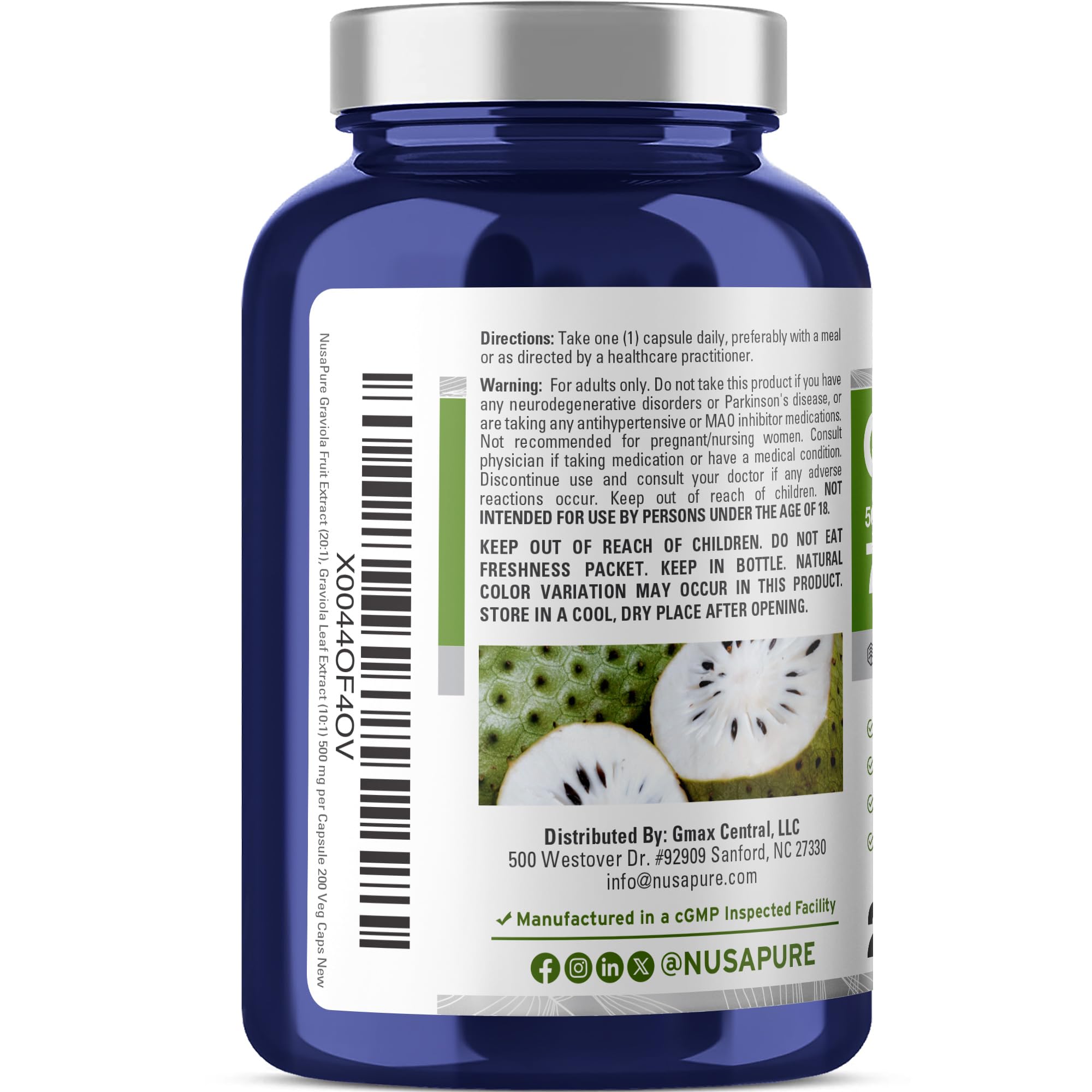 NusaPure Graviola capsules ready for daily routine