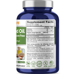 NusaPure hemp seed oil softgels spilling from bottle for easy daily intake