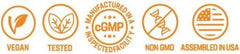 NusaPure USA facility tag indicating cGMP production